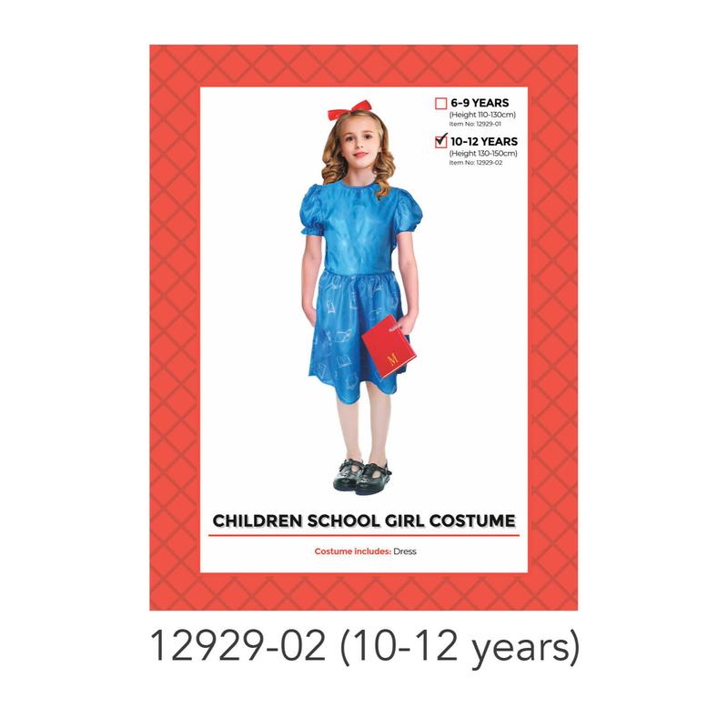 Children School Girl Costume 10-12 Years – Events, Book Week (PGE-01320)
