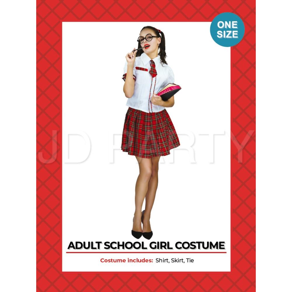 Adult School Girl Costume – Themes, 1990s (PGE-02893)
