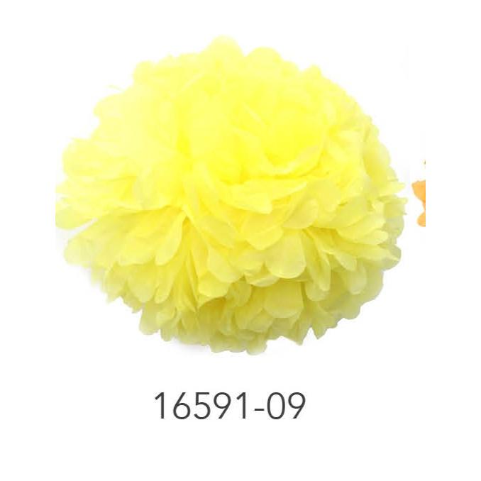 Paper Puffer Ball 12 inch Yellow – Decor, Hanging Decorations (PGE-05299)