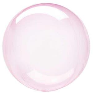 Crystal Pink Bubble Balloon 45cm (18″) Wide 6.5cm open neck  – Balloons, Bubbles (PGE-11296)